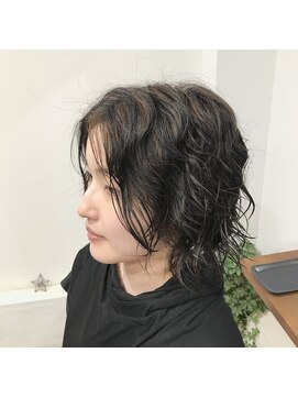 リップス ヘアー(Lips hair) 稲葉さん風パーマ&ハイライトスタイル♪