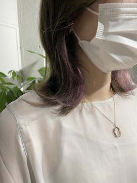 リバレッジ 白金(Leverage) インナーカラーペールバイオレット 【白金/目黒】担当 濱口