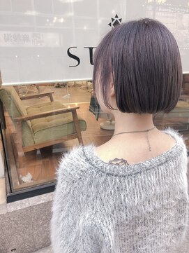 アナ ラーナ(Anna Lanna) 扱いやすさ◎ボブ×ピンクラベンダーベージュ＊森本ひろか＊