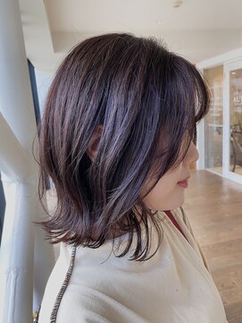 サニーサイドサロン(SUNNY SIDE SALON) 外はねボブ×ピンクバイオレット#30