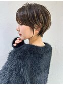 前髪あり耳掛け丸みくびれボブ/20代/30代/40代/ショート（蘭）