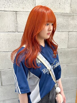 シーク 天神(SEEK) 松尾菫菜/オレンジ/ハイトーン/ブリーチ/韓国ヘア