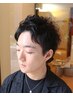 メンズカット＋ツイストパーマ　眉カット付き