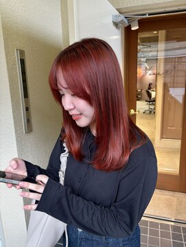 ラミエ バイ メルト 吉祥寺(lamie by melt) 【小川】ピンクブラウン/きりっぱなし/エアリーロング