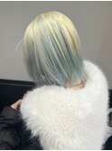 11397ニュアンスカラー切りっぱなしボブユニコーンカラー