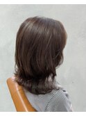 ミディアムレイヤー×白髪染め×ラベンダーカラー