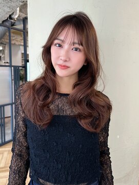 マインバイアフロートギンザ(MYNE by AFLOAT GINZA) レイヤーカット／ぱっつん前髪／ブラウンカラー