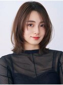 《Agu hair》小顔魅せネビージュボブルフ×numberA.ベースケア