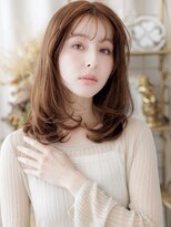 カバーヘア ブリス 志木南口駅前店(COVER HAIR bliss)&nbsp;ミルクブラウンセミロングレイヤーブリーチなしa志木20代30代