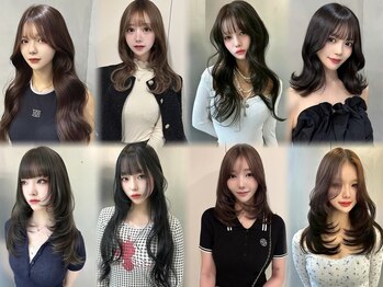 ペレ 栄 アネックス(PELE栄ANNEX)の写真/顔周りレイヤーカット×髪質改善ストレートで韓国風実現[栄/縮毛矯正/ブリーチなしダブルカラー/学割U24]