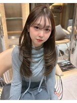 ロンドシェリ 仙台(Lond Cheri)&nbsp;レイヤーカット髪質改善縮毛矯正顔周りミルクティーブロンド仙台