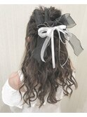 ハーフアップ　＠ヘアセット