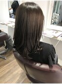 ブルージュ グレージュ 暗髪 透明感 ツヤ感 セミロング 表参道