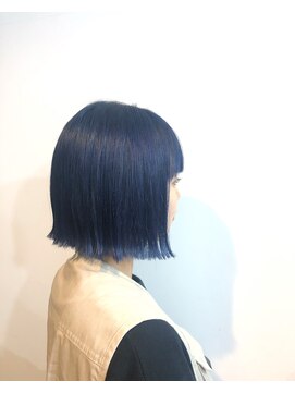 ヘアメイク オブジェ(hair make objet) 韓国スタイル ネイビーBLUE