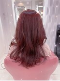 韓国風カラー/ピンク/パープル/紫カラー/ミニボブ/ワンレンボブ