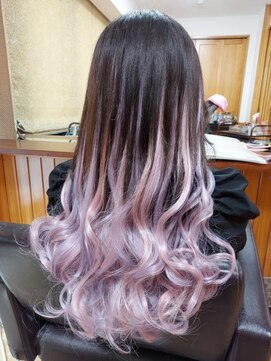 エクステンション クーチャー(Extention Cu'cha) 薄紫＋薄ピンク　グラデーション風
