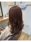 ピンクカラーロングスタイル