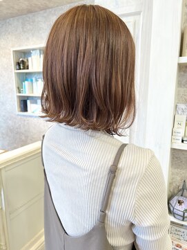 福山市美容室Caary 前下がりボブ ナチュラルレイヤーボブ
