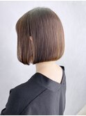 ブラウンボブ_グレージュカラーボブウルフ_ba361841
