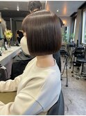 ボブ　小顔カット　ミニボブ　黒髪　髪質改善