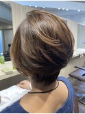 髪質改善カラー×ショートボブ