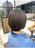 白髪ぼかしハイライト/馴染ませハイライト/ショートヘア