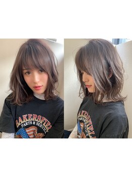 [自由ヶ丘/今どきボブウルフ&無造作パーマで垢抜け]デザイン幅が広がるパーマで小顔魅せも叶う!!