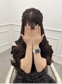 【ヘアメ】清楚系ガーリー＊編み込みヘアメ＊新井