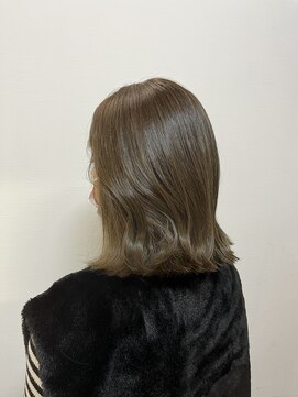 バロン(baron.) ワンレンくすみベージュオリーブ