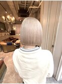 【原宿エイチ】ホワイトブロンド/切りっぱなしボブ