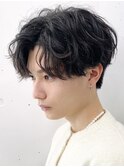 波巻きスパイラルパーマメンズマッシュパーマツイストパーマ