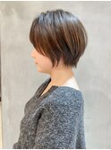 イメチェン外ハネボブ美髪×ブリーチなしレイヤーショート☆8