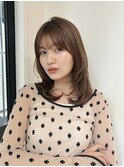 レイヤーカット　ミディアムレイヤー　ハッシュカット