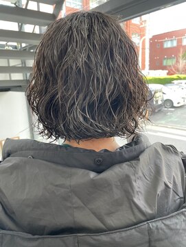 ヘアー アイス 御器所本店(HAIR ICI) 20代30代夏◎暗髪カラーレイヤーボブパーマ小顔ショート