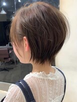 ビューブルー 亀戸錦糸町(VIEW BLUE)&nbsp;暗めカラーグランマッシュショートボブ くせ毛髪質改善 縮毛矯正