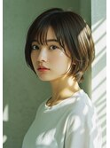 30代40代50代絶壁解消ひし形小顔前下がりショートボブ【越谷】