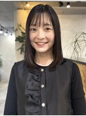 ロブ/鎖骨ラインボブ/黒髪/縮毛矯正/たまプラーザ