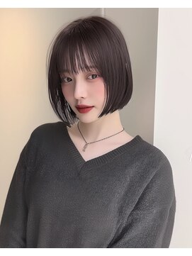 ヴェイン 渋谷(vain) ほんのりピンクがかわいい！ピンクブラウン×ボブカット