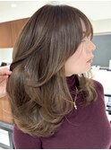 ハイライトバレイヤージュダブルカラーケアブリーチ20代30代
