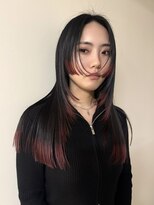 イェン(Yen.) デザインカラーグラデーションカラーワインレッドブラウン