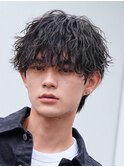 メンズパーマフェザーパーマシャドウパーマセンターパート