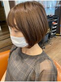 丸みのある小顔ボブ