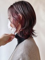 モリオフロムロンドン 原宿本店(morio from London) 【morio 原宿】大人レイヤーウルフ ピンクインナーカラー