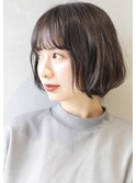 『 グレージュ ×  透け感 』丸みショート シースルーバング☆