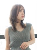 20代30代/大人かわいい/小顔ひし形/ウルフ/ミディアムレイヤー