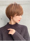 前髪あり/20代30代40代/ひし形レイヤーショートボブ/表参道