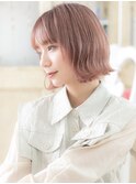 松戸/松戸駅/イルミナカラー/ピンクベージュ/マチルダボブ/前髪b