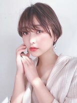 セイドット フクオカ(Say.FUKUOKA)&nbsp;【Say.福岡】ショートボブ×マッシュ×ぱっつん前髪×ベージュ