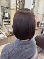 コアフィールフィス(COIFFURE fils) 《見附 今町》重めボブ ナチュラルブラウン