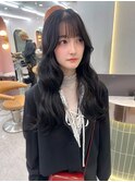 ★ 似合わせカット韓国 メルティカラーフェミニンロング